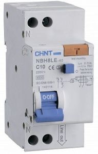 Диф. автомат NBH8LE-40 1P+N 4A 30mA х-ка С 4.5kA (R) (CHINT)